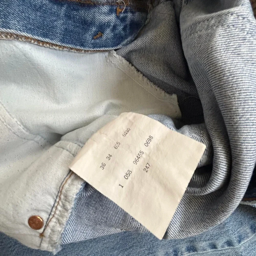 Levi's 615 Jeans Mens 35x30 Light Wash Orange Tab Vintage Straight Leg